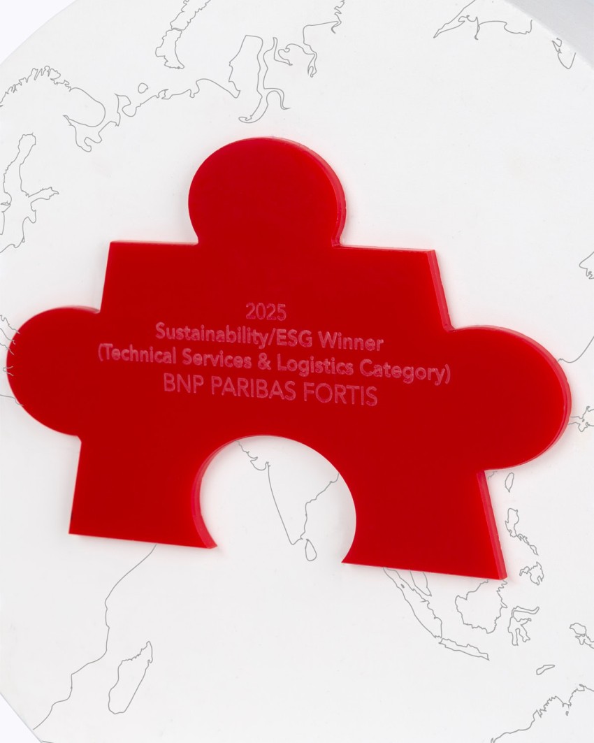 Troféu feito por medida fabricado pela Sustain Awards para Nitto ATP Finals, 2025