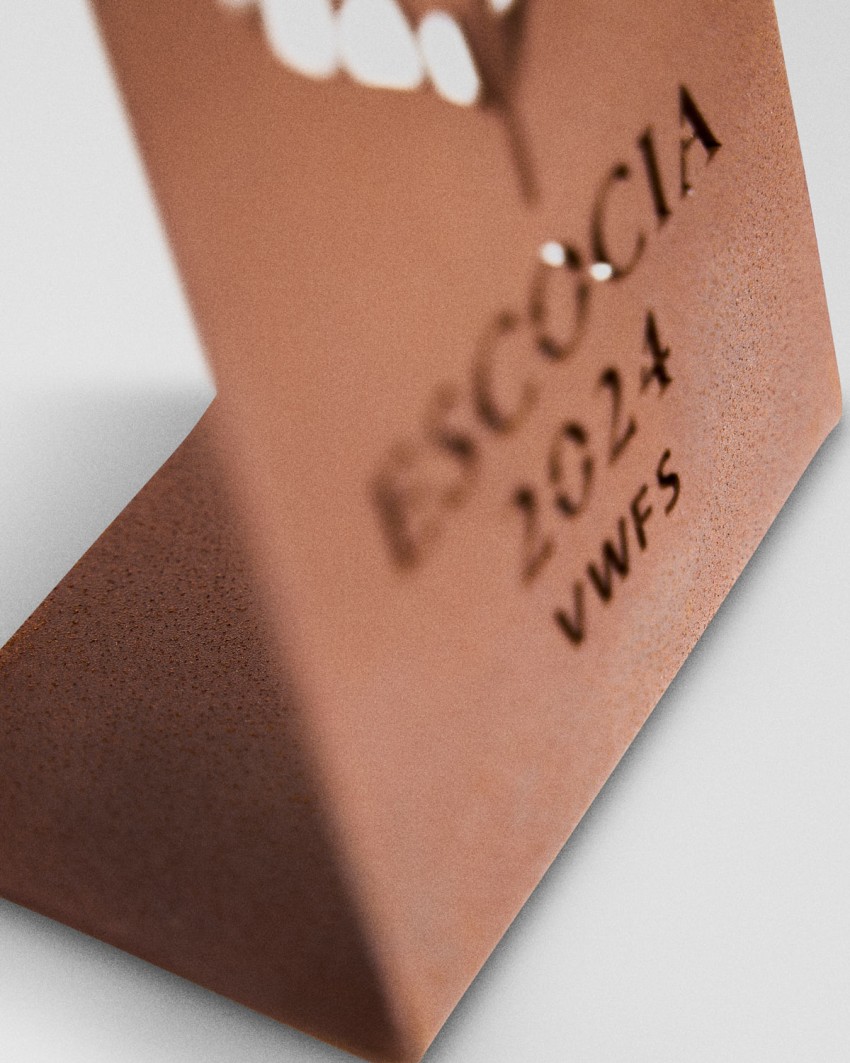 Troféu feito por medida fabricado pela Sustain Awards para VWFS, 2024