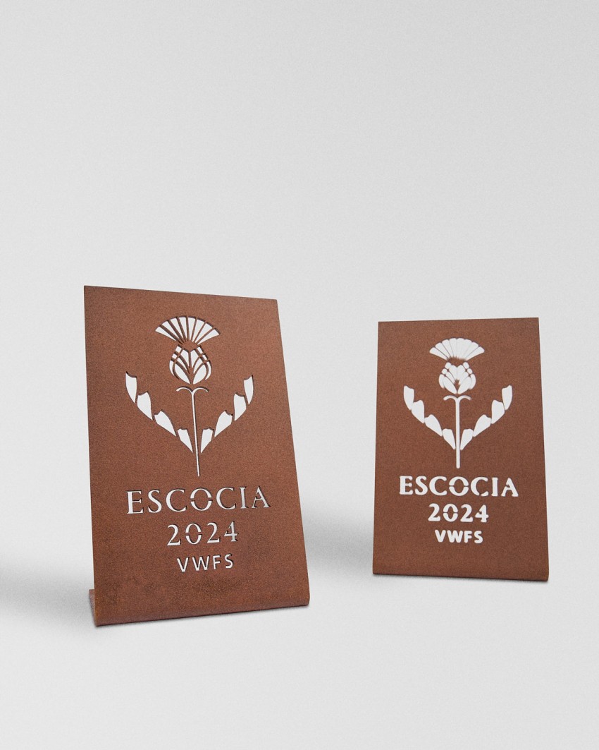 Troféu feito por medida fabricado pela Sustain Awards para VWFS, 2024