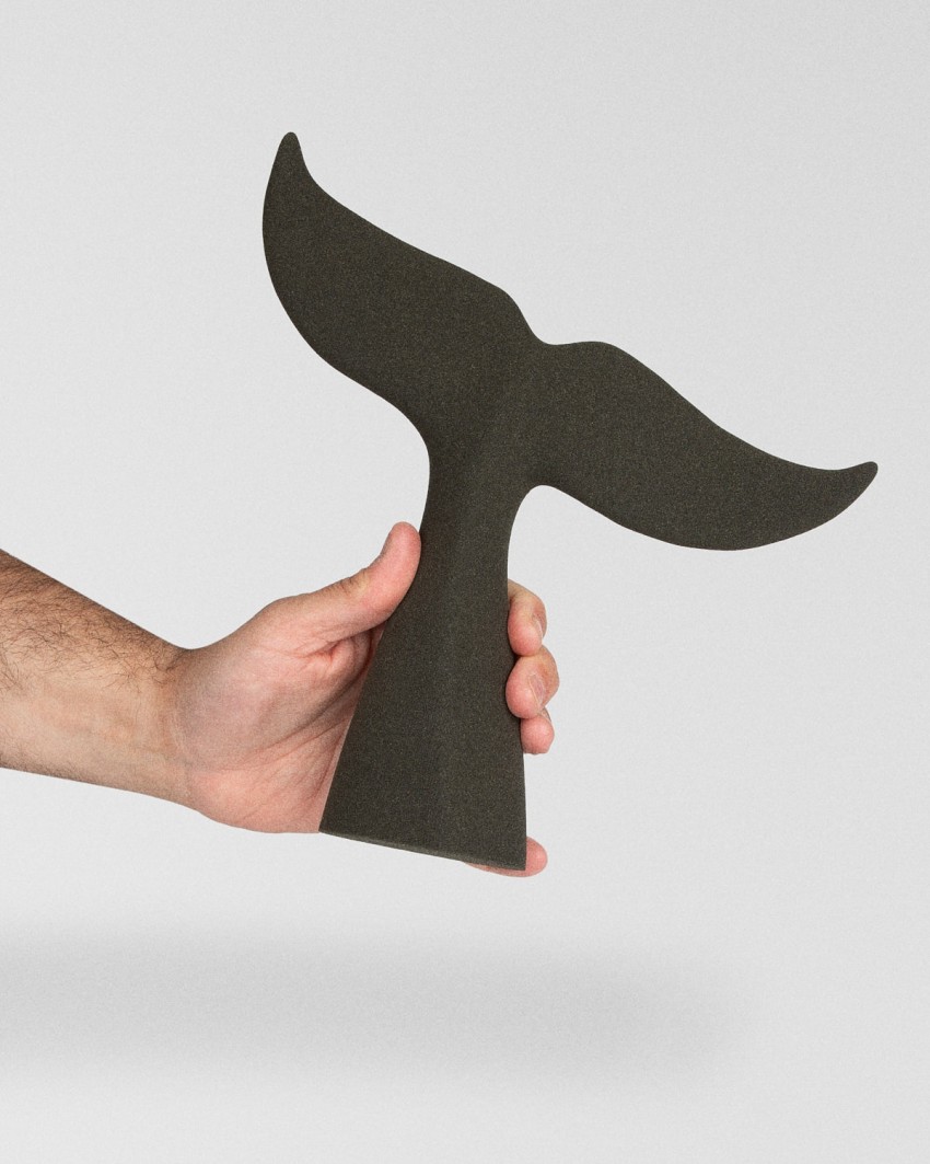 Troféu feito por medida fabricado pela Sustain Awards para Shorty Awards, 2025