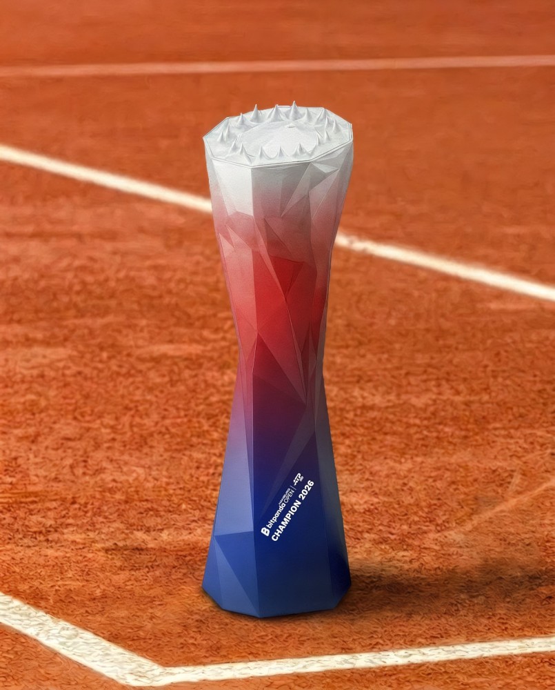Troféu Bitpanda Hamburg Open 2026 projetado e fabricado pela Sustain Awards 2
