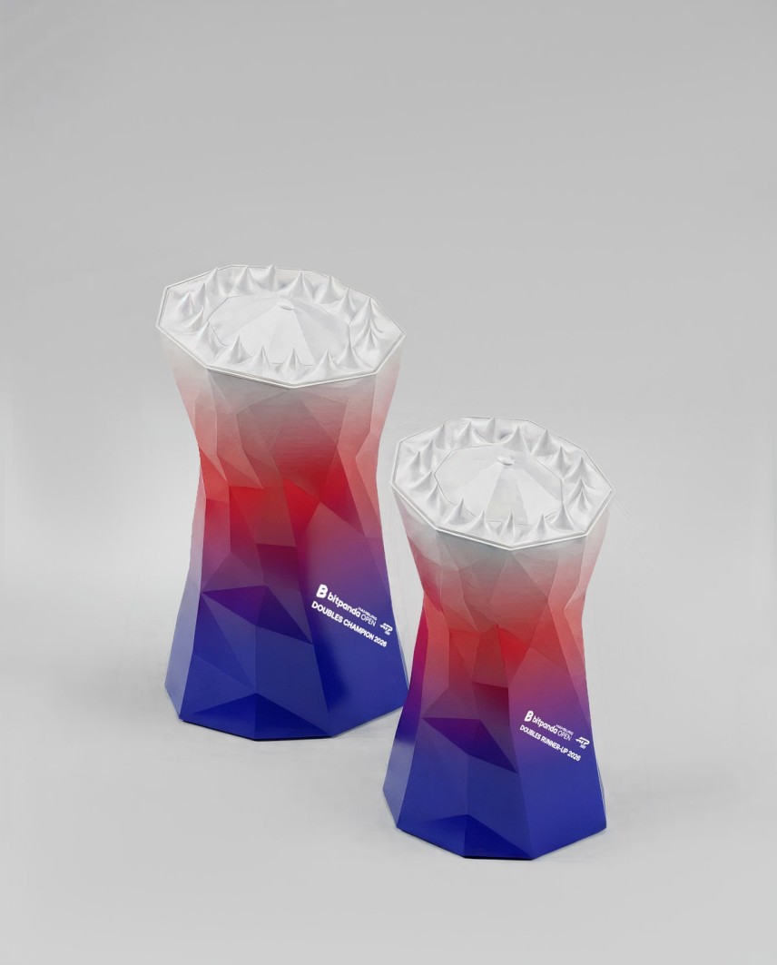 Troféu Bitpanda Hamburg Open 2026 projetado e fabricado pela Sustain Awards