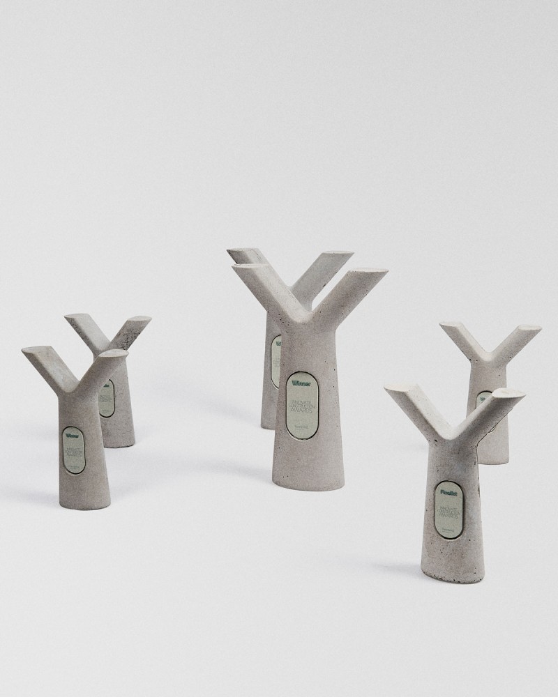 Troféu feito por medida fabricado pela Sustain Awards para Ferrovial Innovation Awards, 2024 2