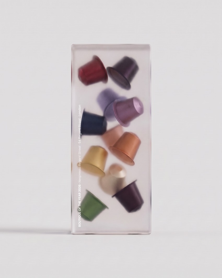 Troféu Nespresso, 2026 - Inclusão em Acrílico, vista frontal